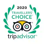 Imagen muestra el premio "Travellers Choice 2020" de TripAdvisor. ¿Qué hacer en Málaga? Experiencia el centro histórico en nuestras yincanas urbanas